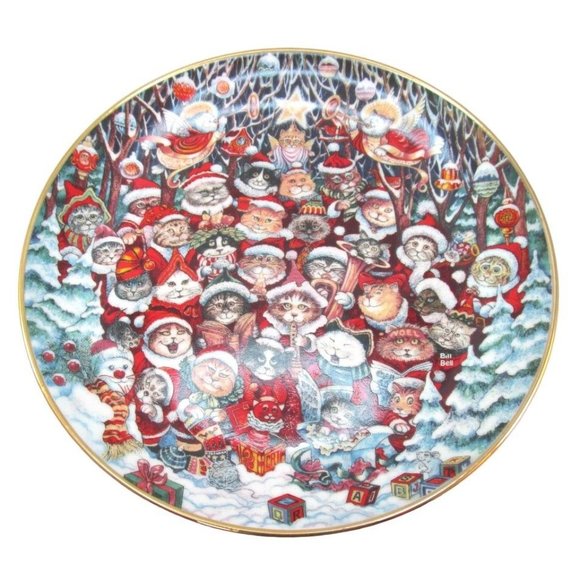 Santa Claws Porcelain Plate Franklin Mint Limited Edition by Bill Bell - Picture 1 of 10